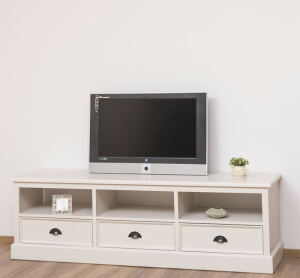 Landhaus TV Sideboard Cremeweiß