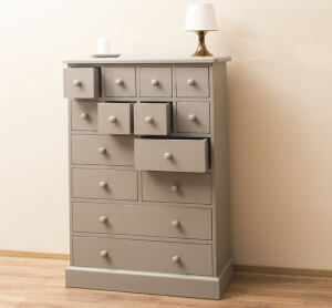 Braungraue Landhaus Kommode Shabby Chic