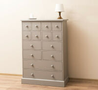 Braungraue Landhaus Kommode Shabby Chic