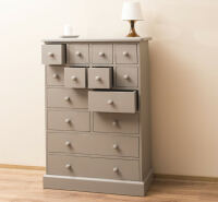 Braungraue Landhaus Kommode Shabby Chic