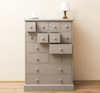 Braungraue Landhaus Kommode Shabby Chic