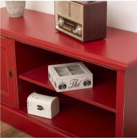 Rotes TV Lowboard Shabby Chic