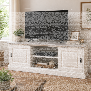 TV-Lowboard altweiß 160 cm, Shabby Chic