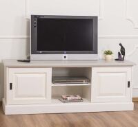 TV-Lowboard altweiß 160 cm, Shabby Chic