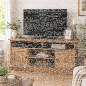 TV Schrank Massivholz im Landhausstil Braun gewachst