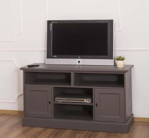 TV-Kommode aschbraun im Landhausstil