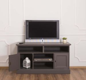 TV-Kommode aschbraun im Landhausstil