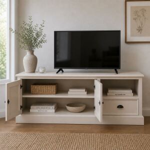 TV-Sideboard Hamburg mit Landhausoptik, cremeweiß