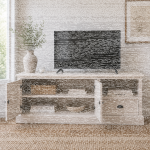 TV-Sideboard Hamburg mit Landhausoptik, cremeweiß