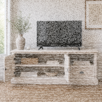 TV-Sideboard Hamburg mit Landhausoptik, cremeweiß