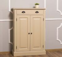 Hochschrank Massivholz beige