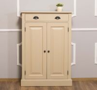 Hochschrank Massivholz beige