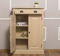 Hochschrank Massivholz beige