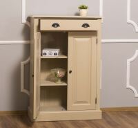 Hochschrank Massivholz beige