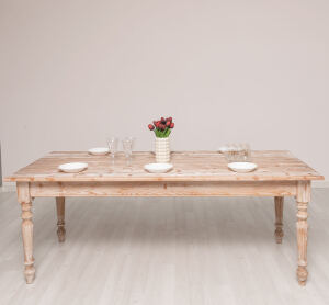 Großer Rustikaler Massivholz Esstisch 210 cm