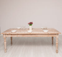 Großer Rustikaler Massivholz Esstisch 210 cm
