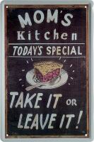 Blechschild *Moms Kitchen* 20x30 cm