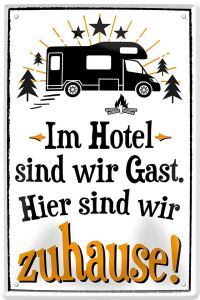Metallschild für Camping Liebhaber 20x30 cm