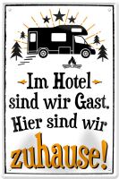 Metallschild für Camping Liebhaber 20x30 cm