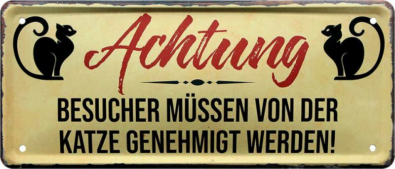 Besondere Geschenkidee für Katzenliebhaber 12x28 cm