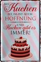Nostalgisches Blechschild für Küche *Kuchen* 20x30 cm