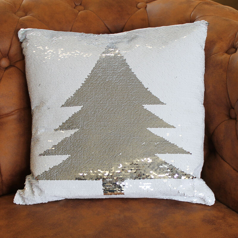 Wendbar Pailletten Kissen *Tannenbaum* 40x40 cm