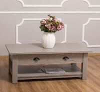 Landhaus Couchtisch mit Schubladen, Shabby Chic