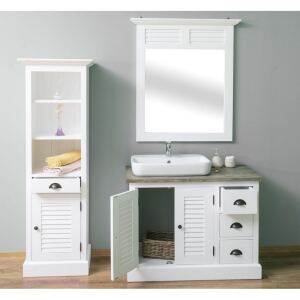 Maritimes BadmÃ¶bel-Set Landhausstil weiÃŸ