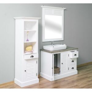 Maritimes BadmÃ¶bel-Set Landhausstil weiÃŸ
