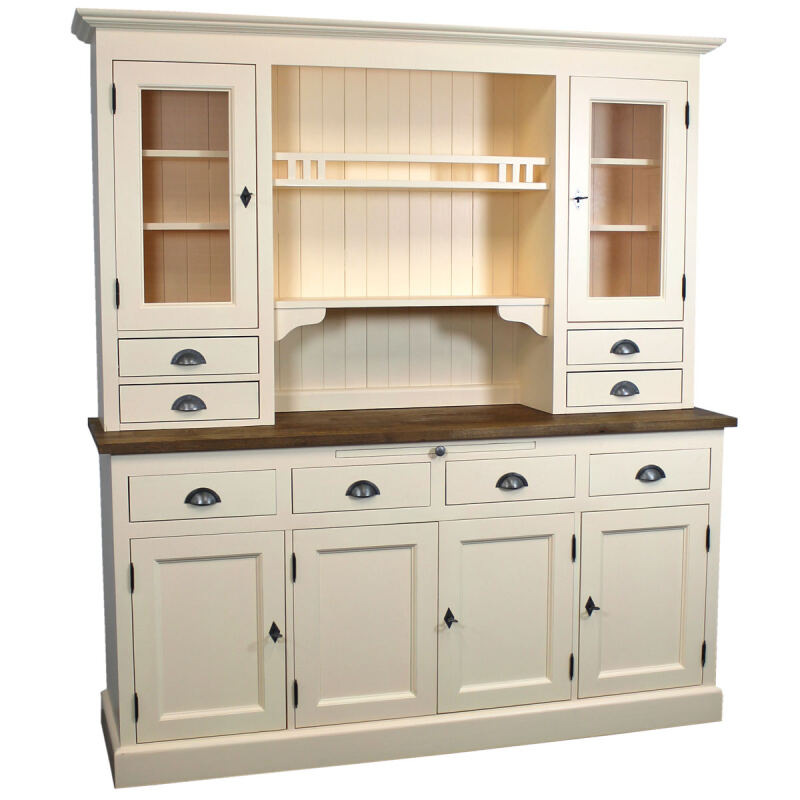 GroÃŸer Landhaus Buffetschrank - eierschalen, braun