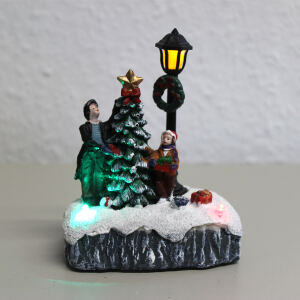 Miniatur Winterlandschaft beleuchtet