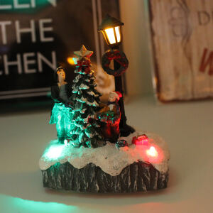 Miniatur Winterlandschaft beleuchtet