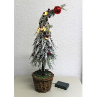 Kleiner Weihnachtsbaum, geschmückt und beleuchtet