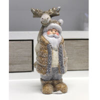 Santa mit Hirsch auf dem Rücken