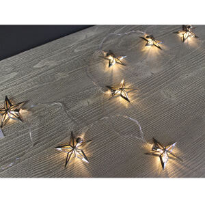 Lichterkette Sterne silber