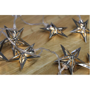 Lichterkette Sterne silber