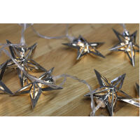 Lichterkette Sterne silber