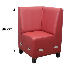 Schlichte Esszimmerecke mit Lehne Höhe 98 cm