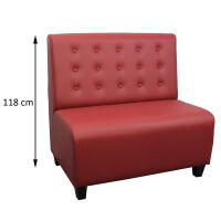 Dinerbank mit Rücken Geknöpft Höhe 118 cm