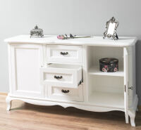 Landhaus Sideboard weiß Massivholz