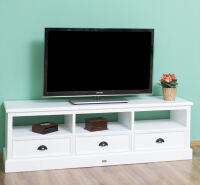 Weißes TV Lowboard Massivholz