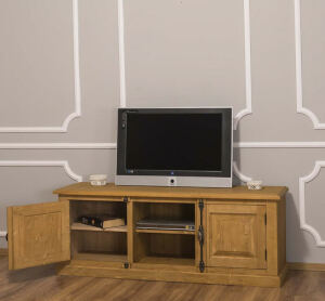 Rustikales TV Sideboard hellbraun gewachst