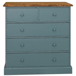 Türkise Kommode im Landhausstil Shabby Chic