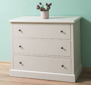 Romantische Kommode cremegrau shabby chic