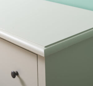 Romantische Kommode cremegrau shabby chic