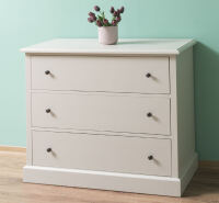 Romantische Kommode cremegrau shabby chic