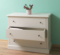 Romantische Kommode cremegrau shabby chic