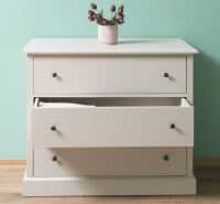 Romantische Kommode cremegrau shabby chic