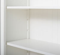 Wohnzimmer Bücherwand Landhaus - weiß blau