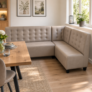 Romantische Eckbank im Landhausstil Kunstleder